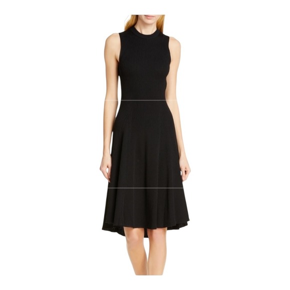 Polo Ralph Lauren Ribbed Knit Sleeveless Fit & Flare Sweater Dress Size Large - Picture 1 of 16